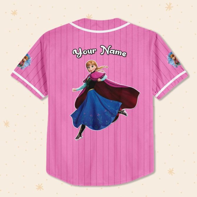 Custom Frozen-Themed Baseball Jersey For Kids/Youth/Adults - Personalized Name & Design - Image 2