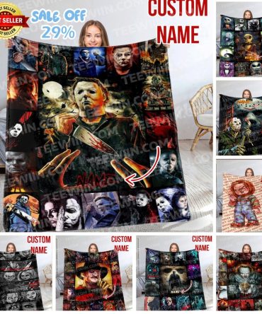 Custom Horror Movie Blanket - Personalized Name - Cozy & Unique Gift For Fans