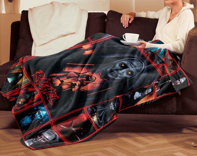 Custom Horror-Themed Blanket With Name – Perfect Spooky Gift For Movie Fans - Image 2