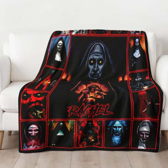 Custom Horror-Themed Blanket With Name – Perfect Spooky Gift For Movie Fans - Image 3