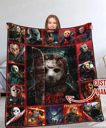 Custom Horror Movie Blanket - Personalized Name, Perfect For Fans & Cozy Nights!