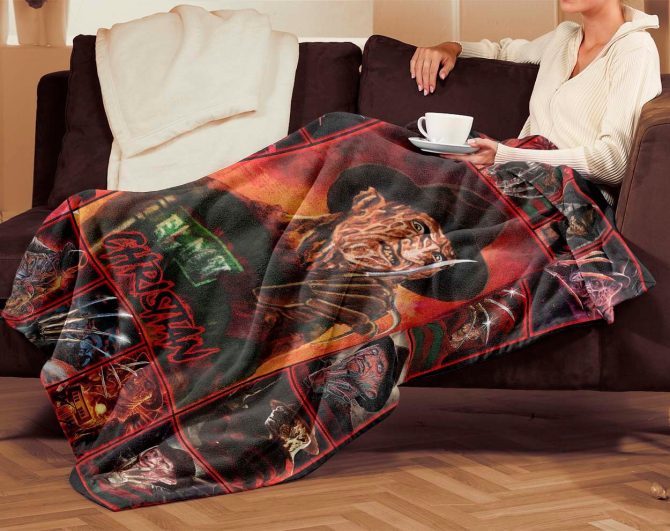 Custom Horror Movie Blanket – Personalized Nightmare Design – Cozy & Unique Gift - Image 2