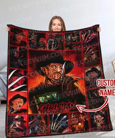 Custom Horror Movie Blanket – Personalized Nightmare Design – Cozy & Unique Gift