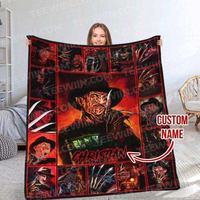 Custom Horror Movie Blanket – Personalized Nightmare Design – Cozy & Unique Gift