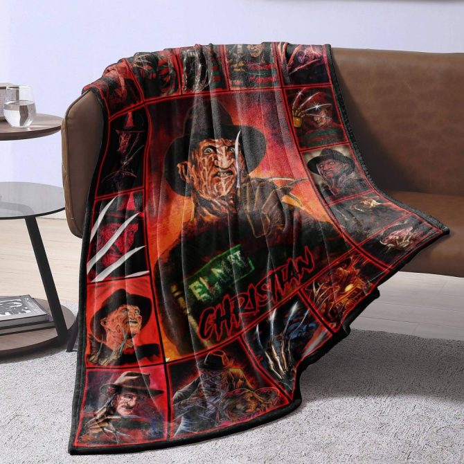 Custom Horror Movie Blanket – Personalized Nightmare Design – Cozy & Unique Gift - Image 4