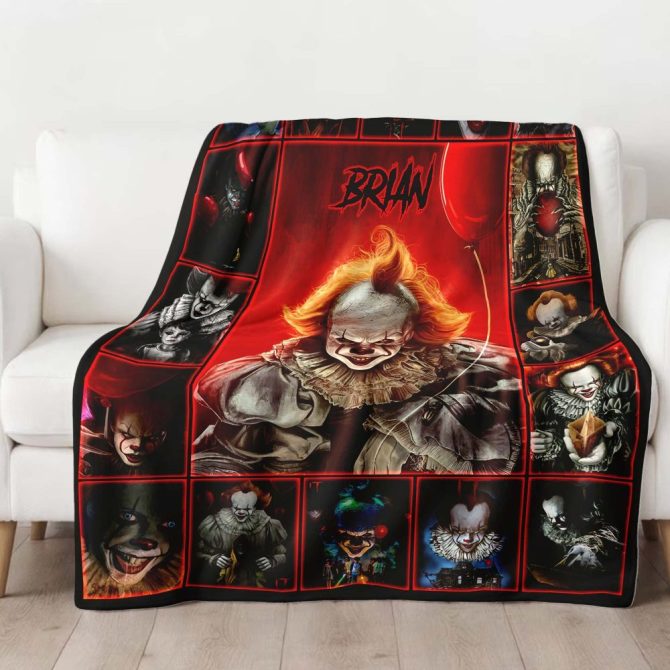 Custom Name Horror-Themed Blanket – Perfect Gift For Fans , Cozy & Unique Design - Image 2