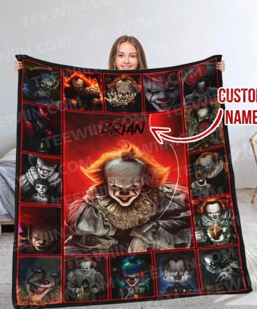 Custom Name Horror-Themed Blanket – Perfect Gift For Fans , Cozy & Unique Design