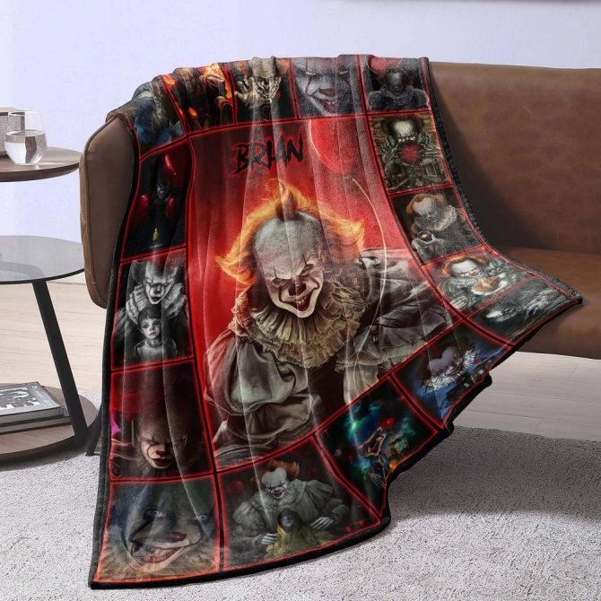 Custom Name Horror-Themed Blanket – Perfect Gift For Fans , Cozy & Unique Design - Image 4