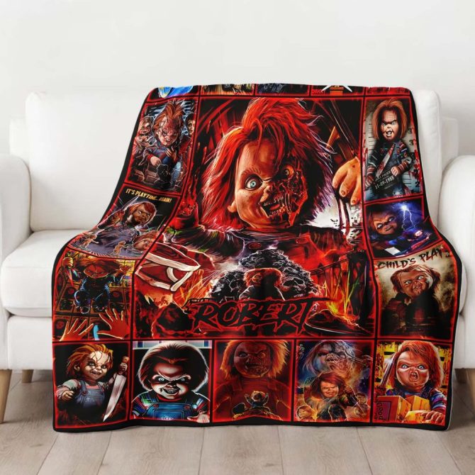 Customize Your Horror Movie Blanket – Add Your Name To This Chilling Design! - Image 3