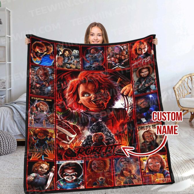 Custom Horror Movie Blanket - Personalized Name Gift - Cozy & Spooky Decor - Best Seller - Image 8