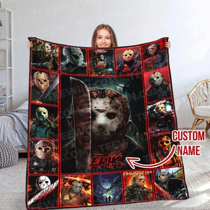 Custom Horror Movie Blanket - Personalized Name Gift - Cozy & Spooky Decor - Best Seller - Image 5