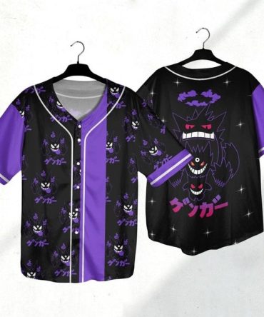 Stylish Purple & Black Anime-Inspired Baseball Jersey – Unisex Cool Casual Wear