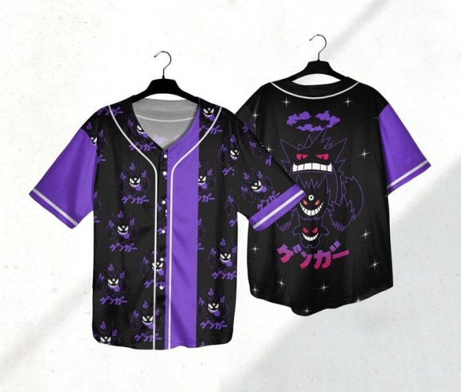 Stylish Purple & Black Anime-Inspired Baseball Jersey – Unisex Cool Casual Wear