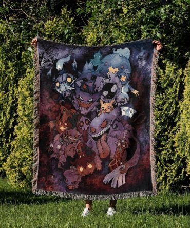 Spooky Creature Throw Blanket - Cozy Halloween Decor For Home Or Outdoor Use