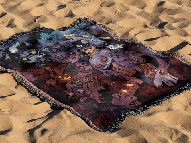 Spooky Creature Throw Blanket - Cozy Halloween Decor For Home Or Outdoor Use - Image 4