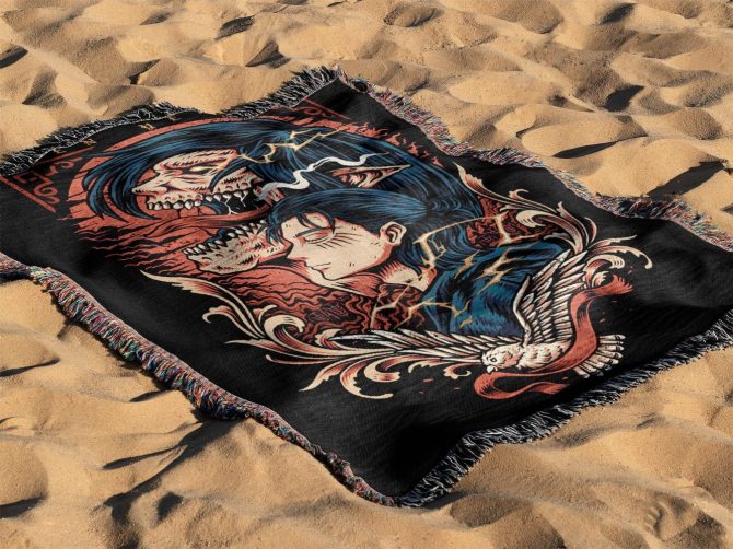 Anime Skull Blanket - Cozy & Stylish Throw - Image 3