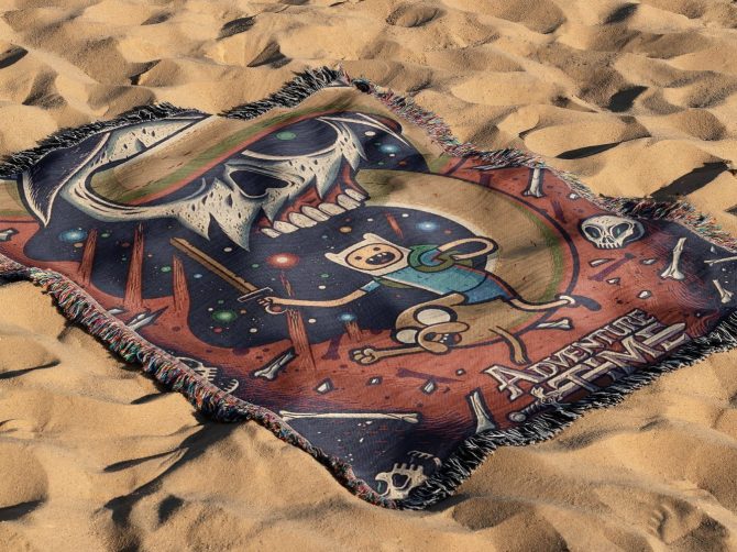 Adventure-Themed Woven Blanket - Cozy Up In Style - Image 4