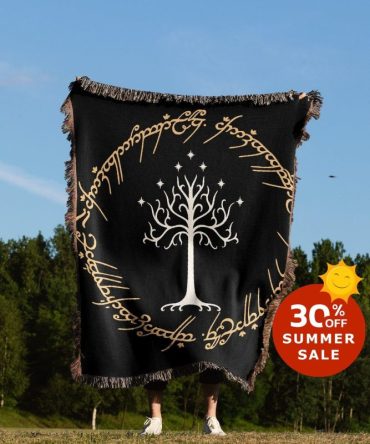 Enchanted Tree Of Gondor Blanket – Cozy, Elegant & Perfect For Fans!