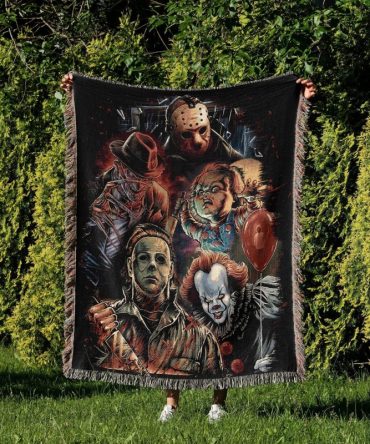 Cozy Horror Movie Villains Blanket - Perfect For Halloween & Scary Movie Nights