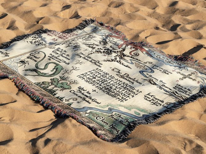 Fantasy Map Tapestry Blanket – Cozy Adventure For Your Home - Image 2