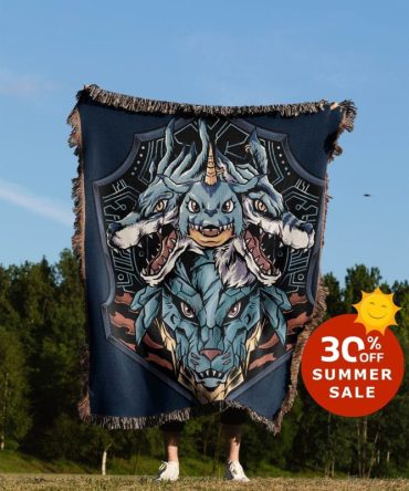 Fierce Fantasy Creature Throw Blanket - Cozy Summer Essential