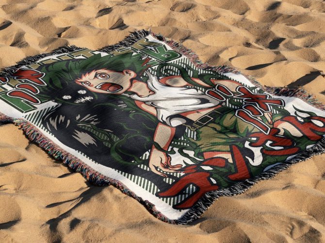 Anime-Inspired Cozy Throw Blanket - Vibrant Graphic Design, Perfect For Fans! - Image 3