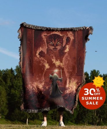 Epic Cat Wizard Tapestry Blanket - Cozy & Unique Design