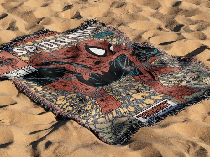 Cozy Marvel Spider-Man Throw Blanket - Vintage Comic Design For Fans - Image 3