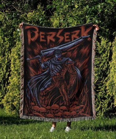 Epic Berserk Warrior Woven Blanket – Cozy Up With Legendary Style!