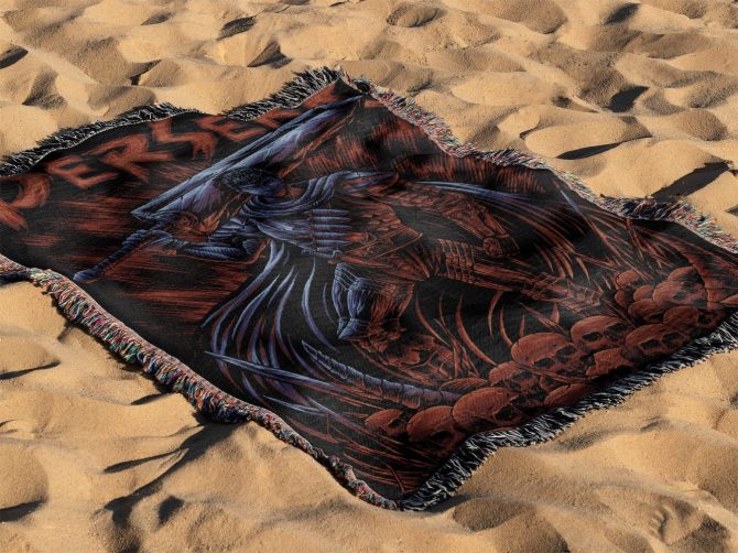 Epic Berserk Warrior Woven Blanket – Cozy Up With Legendary Style! - Image 4