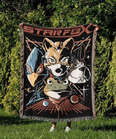 Star-Themed Cozy Blanket – Vibrant Design, Perfect For Gaming Fans – Soft & Warm Throw