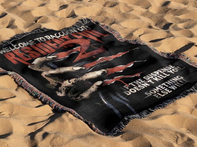 Cozy Up With Resident Evil 2 Throw Blanket - Perfect For Gamers & Horror Fans! - Image 3