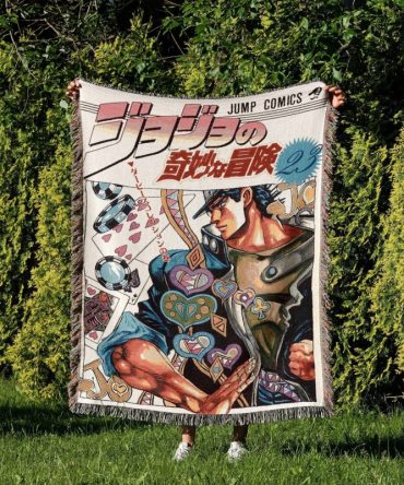 Vibrant Jojo'S Bizarre Adventure Throw Blanket – Cozy, Stylish Anime Decor For Fans