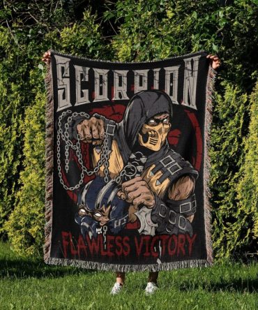 Scorpion Warrior Throw Blanket - Cozy Up With Flawless Victory Design