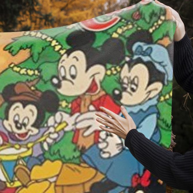 Custom Name Mickey'S Christmas Carol Blanket - Cozy Holiday Gift For Disney Fans - Image 2