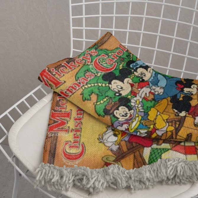 Custom Name Mickey'S Christmas Carol Blanket - Cozy Holiday Gift For Disney Fans - Image 3