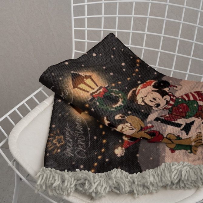 Custom Name Christmas Blanket - Cozy Holiday Throw With Iconic Characters - Perfect Personalized Gift! - Image 3