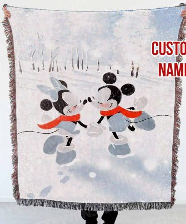 Custom Name Winter Wonderland Throw Blanket - Cozy Disney-Inspired Gift