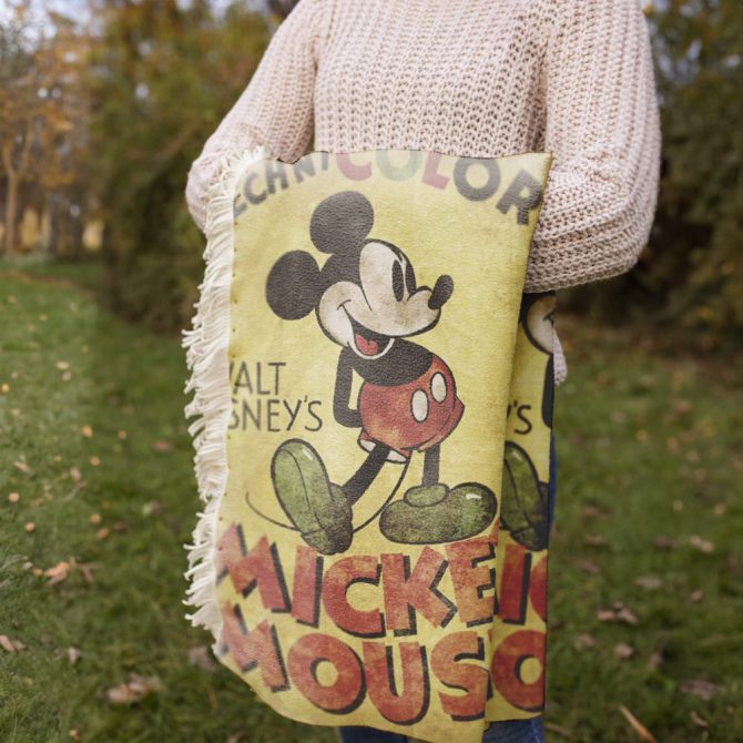 Custom Name Mickey Mouse Throw Blanket – Vintage Disney Style Gift - Image 4