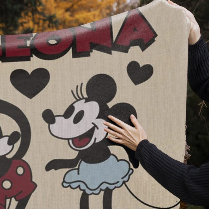 Customizable Vintage Cartoon Couple Blanket - Perfect Gift Since 1980! - Image 3