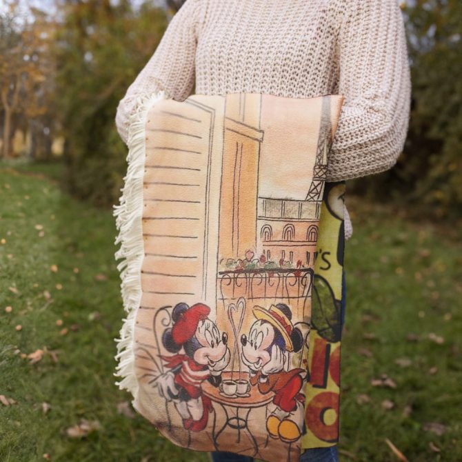 Custom Name Disney Paris Romance Blanket - Cozy Personalized Gift For Couples - Image 4