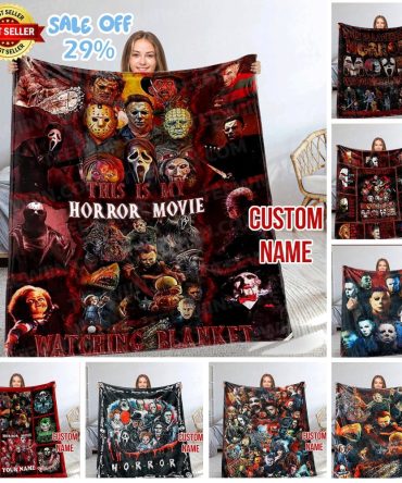 Custom Horror Movie Blanket – Cozy Up With Your Favorite Scary Characters!