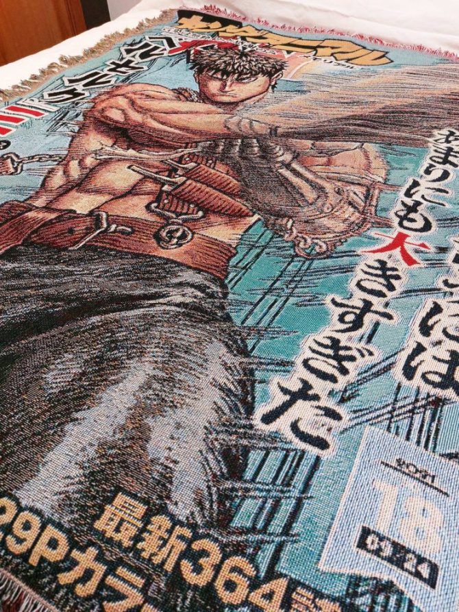Epic Warrior Tapestry Blanket – Cozy Anime Art For Home Decor - Image 3