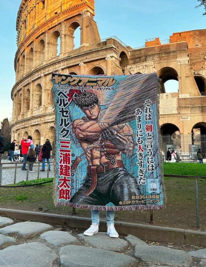 Epic Warrior Tapestry Blanket – Cozy Anime Art For Home Decor