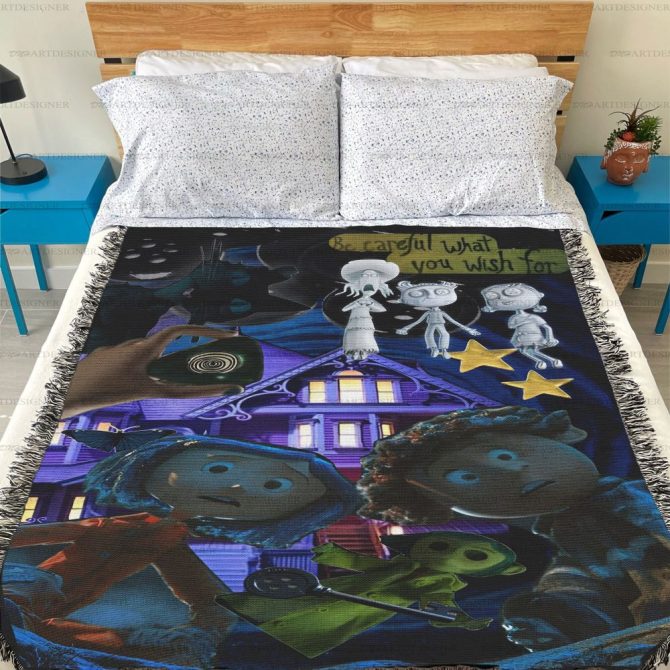 Cozy Coraline Movie Blanket - Vibrant Woven Throw For Fans & Collectors - Image 2