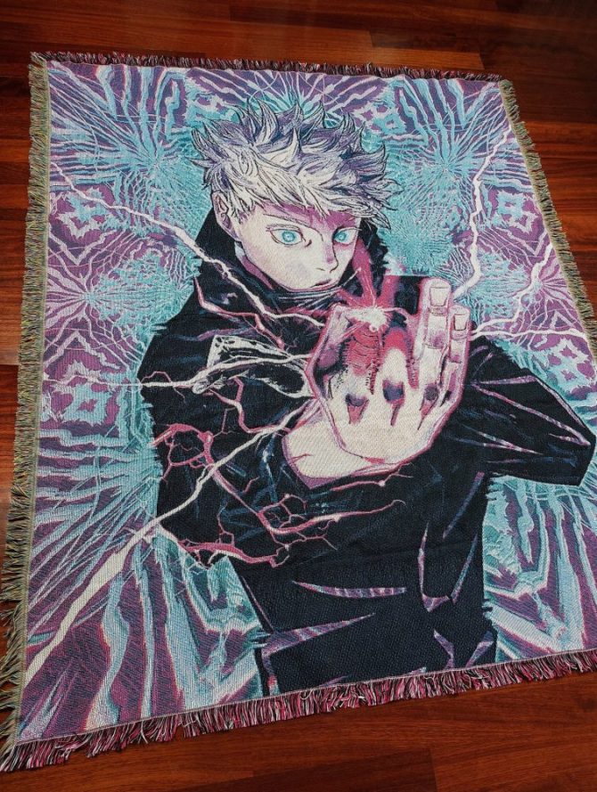 Cozy Anime Throw Blanket With Vibrant Character Design – Perfect For Fans & Home Décor - Image 5