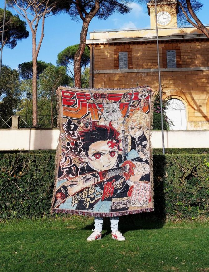 Anime Manga Blanket - Cozy Demon Slayer Throw For Fans , Vibrant & Stylish Design