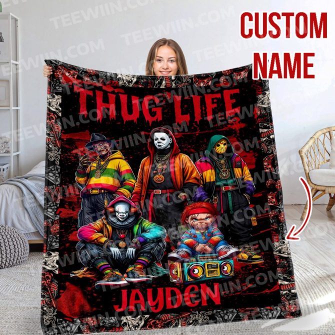 Custom Thug Life Blanket - Personalized Name, Vibrant Design, Perfect Gift! - Image 2