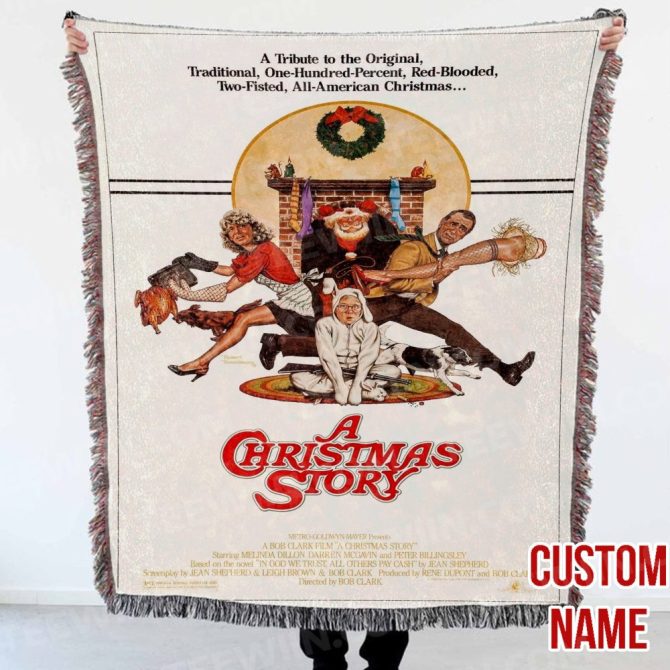 Cozy 'A Christmas Story' Blanket – Personalized Custom Name – Perfect Gift!