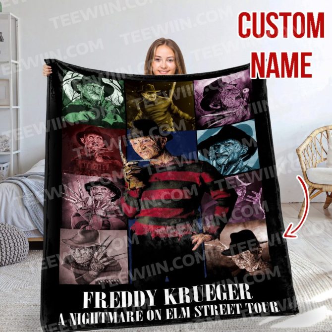 Custom Horror Movie Blanket - Freddy, Jason, Michael & More - Personalized Name Gift - Image 3